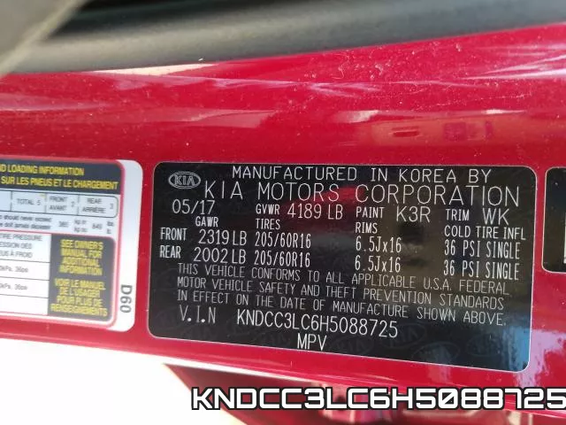 KNDCC3LC6H5088725 фото 2
