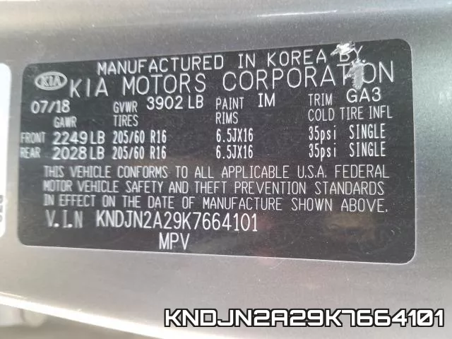 KNDJN2A29K7664101 фото 2
