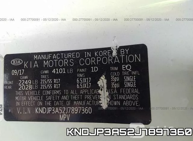 KNDJP3A52J7897360 фото 10