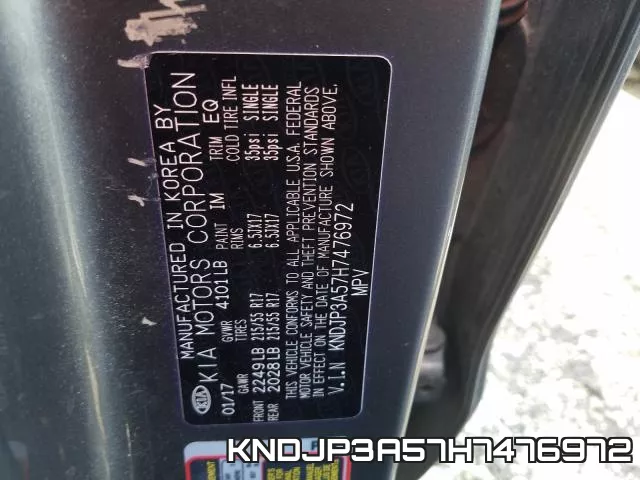 KNDJP3A57H7476972 фото 2