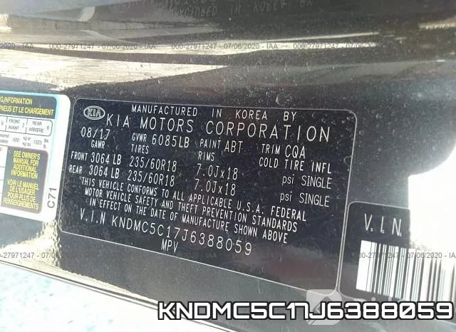 KNDMC5C17J6388059 фото 10