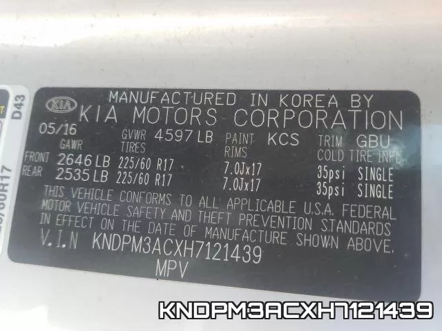 KNDPM3ACXH7121439 фото 2