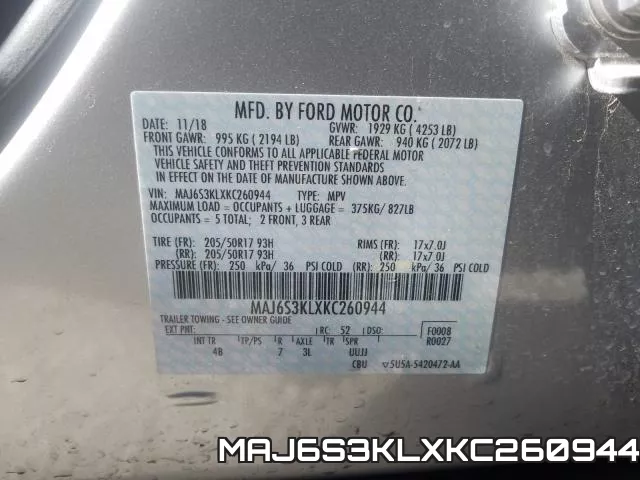 MAJ6S3KLXKC260944 фото 2
