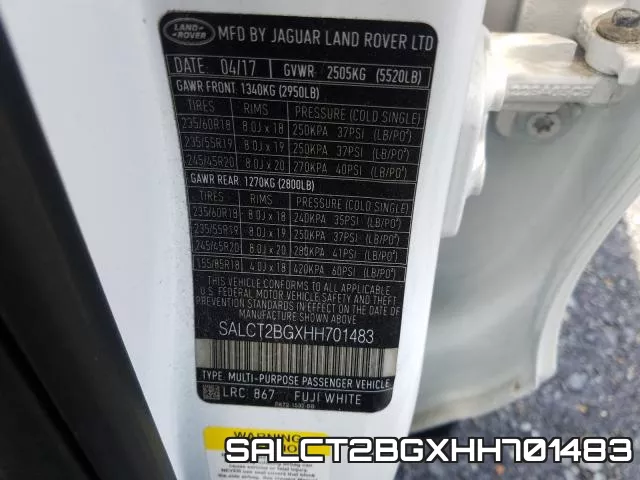 SALCT2BGXHH701483 фото 2