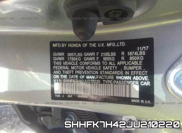 SHHFK7H42JU210220 фото 10