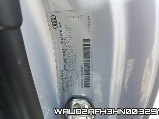 WAUD2AFH3HN003291 фото 2