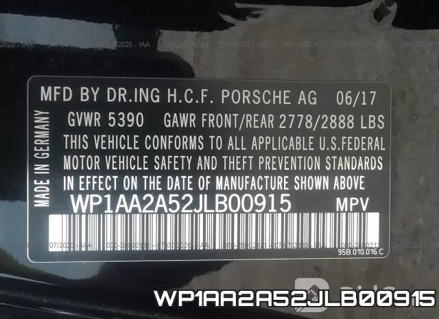 WP1AA2A52JLB00915 фото 10
