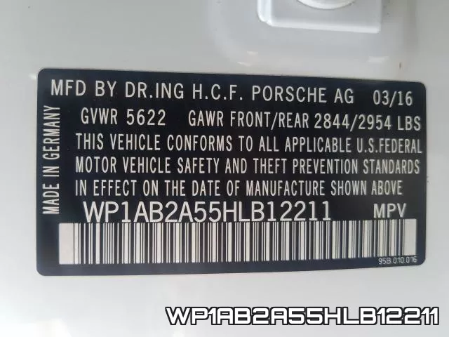 WP1AB2A55HLB12211 фото 2