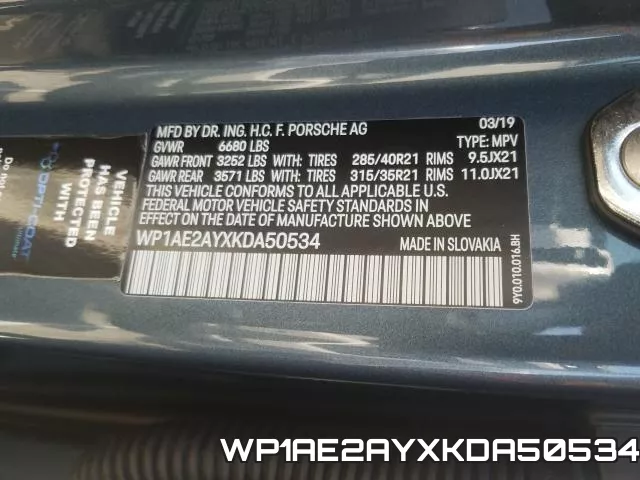 WP1AE2AYXKDA50534 фото 2