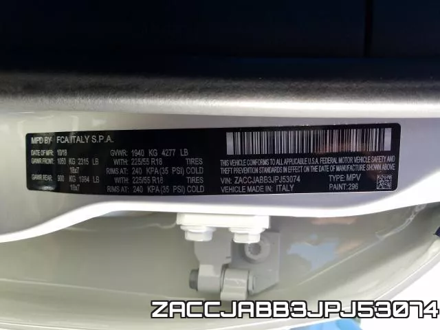 ZACCJABB3JPJ53074 фото 2