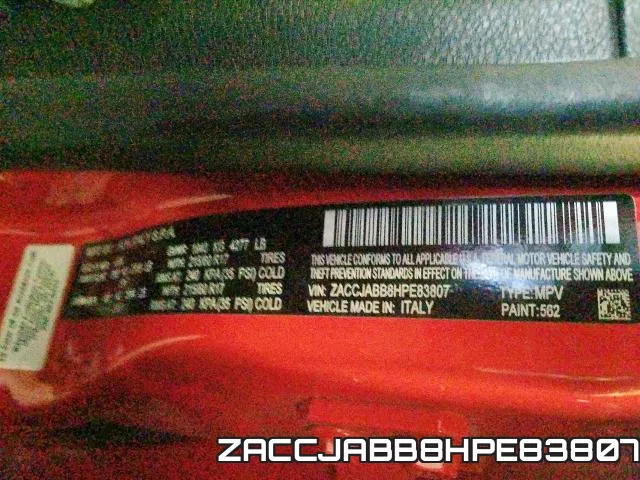 ZACCJABB8HPE83807 фото 2