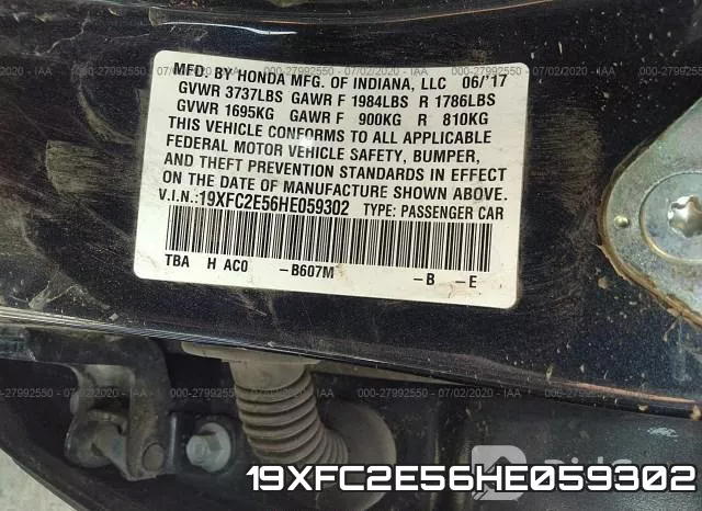 19XFC2E56HE059302 фото 10