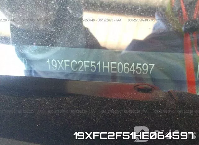 19XFC2F51HE064597 фото 10