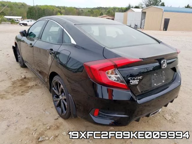 19XFC2F89KE009994 фото 4