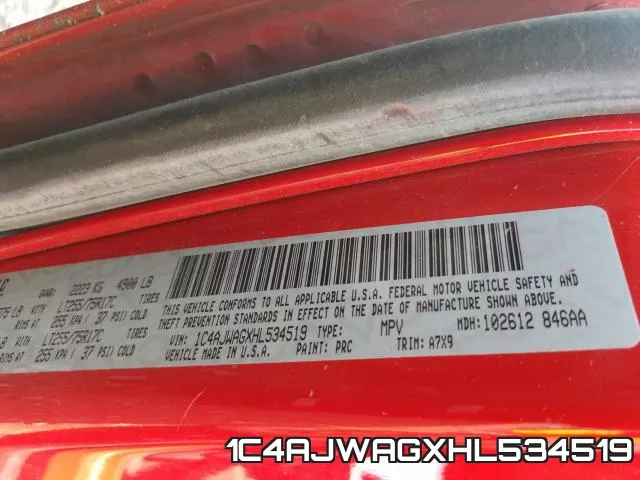 1C4AJWAGXHL534519 фото 2