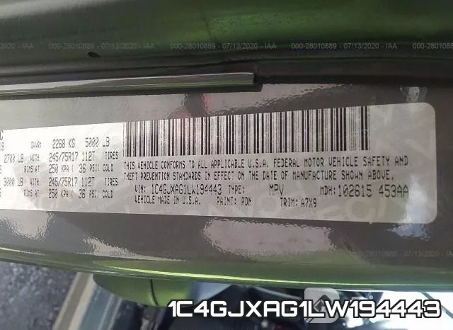 1C4GJXAG1LW194443 фото 10