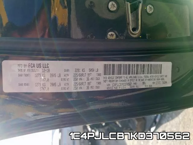 1C4PJLCB7KD370562 фото 2
