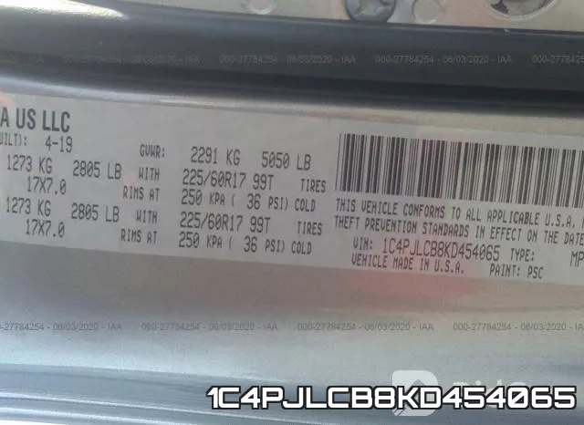 1C4PJLCB8KD454065 фото 10