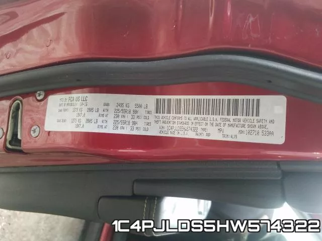 1C4PJLDS5HW574322 фото 2