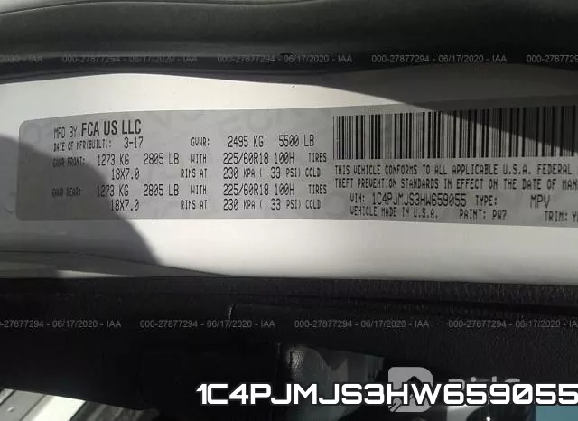 1C4PJMJS3HW659055 фото 10