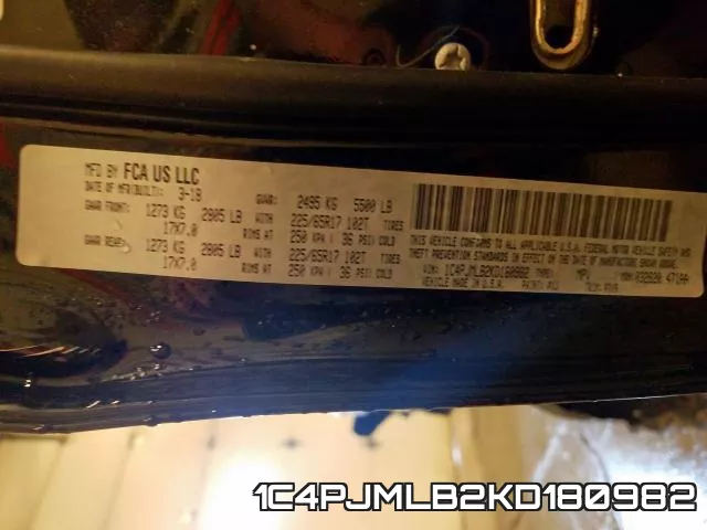 1C4PJMLB2KD180982 фото 2