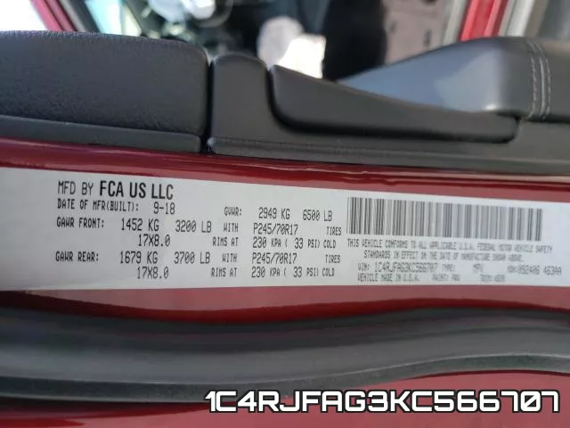 1C4RJFAG3KC566707 фото 2