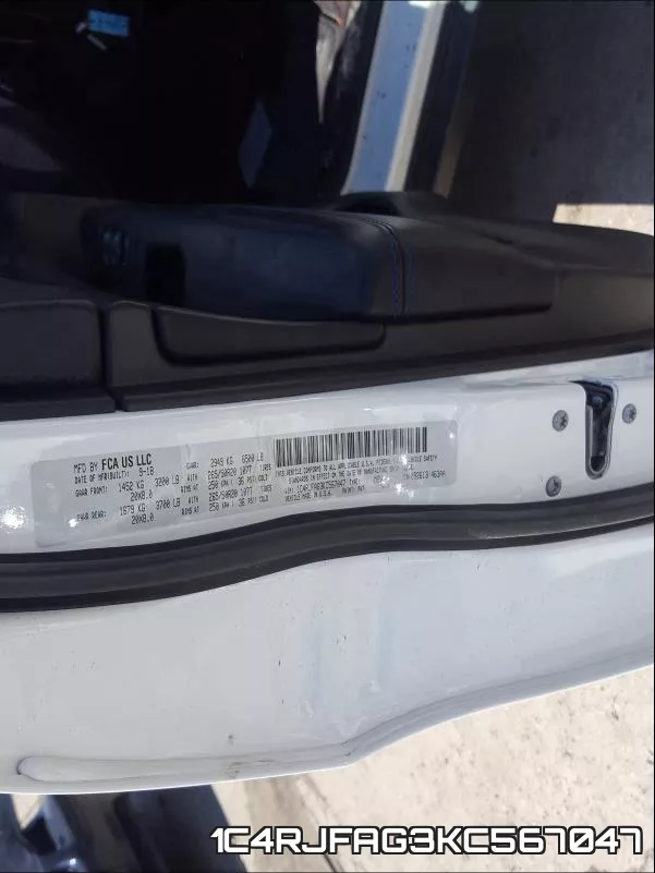 1C4RJFAG3KC567047 фото 2