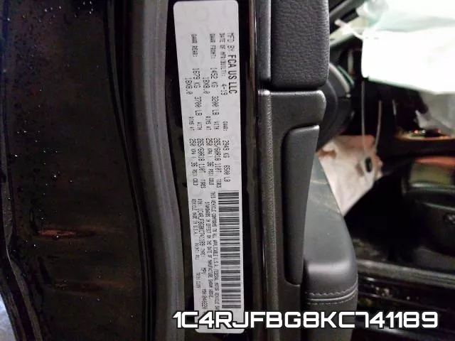 1C4RJFBG8KC741189 фото 2