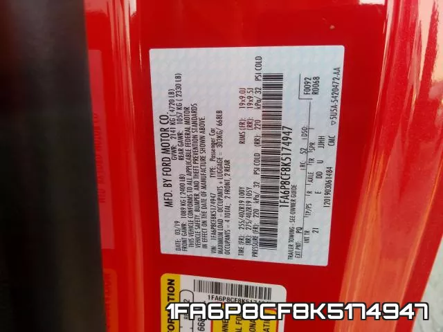 1FA6P8CF8K5174947 фото 2