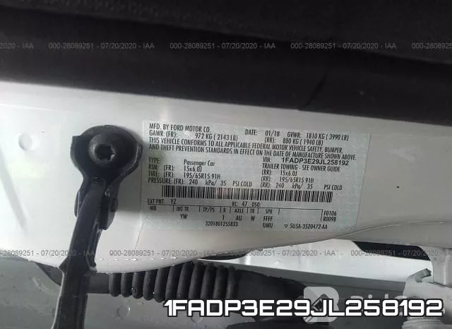 1FADP3E29JL258192 фото 10