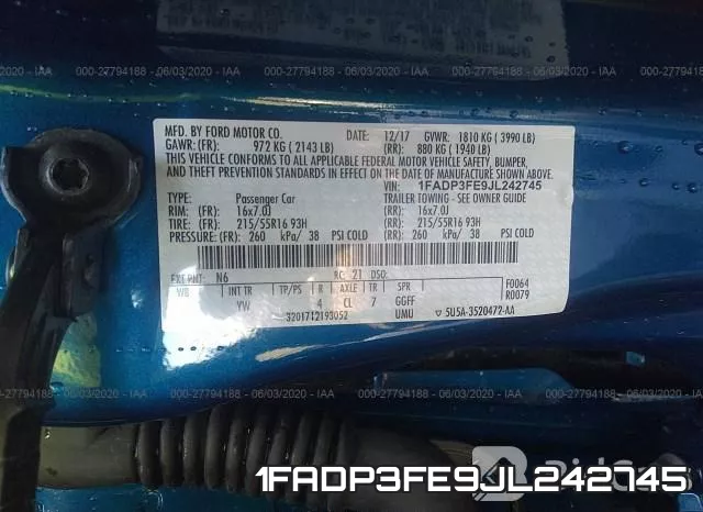 1FADP3FE9JL242745 фото 10