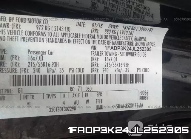 1FADP3K24JL252305 фото 10