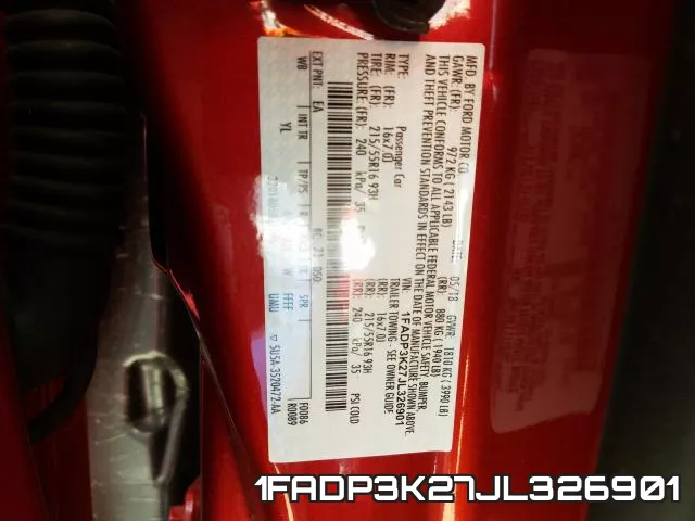 1FADP3K27JL326901 фото 2