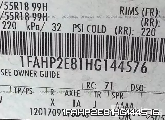 1FAHP2E81HG144576 фото 10