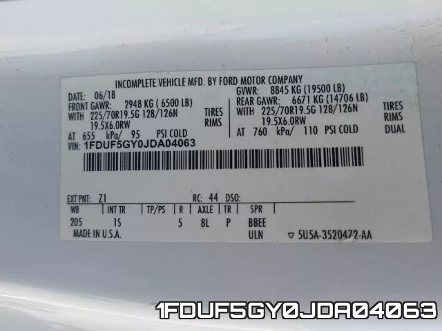 1FDUF5GY0JDA04063 фото 2