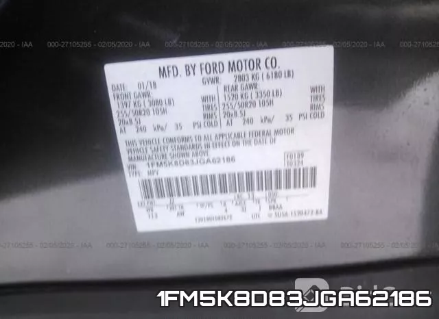 1FM5K8D83JGA62186 фото 10