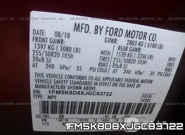 1FM5K8D8XJGC83722 фото 10