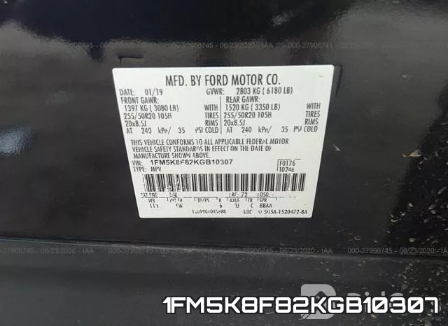 1FM5K8F82KGB10307 фото 10