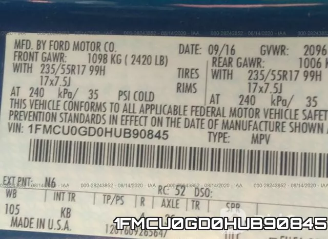 1FMCU0GD0HUB90845 фото 10