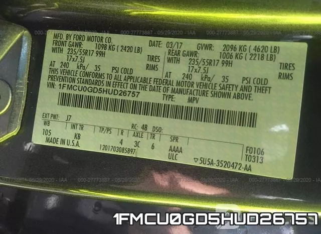 1FMCU0GD5HUD26757 фото 10