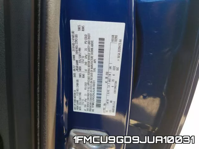 1FMCU9GD9JUA10031 фото 2