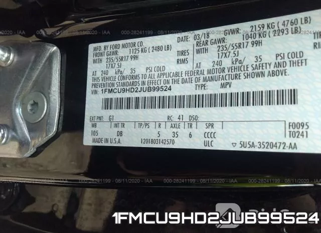 1FMCU9HD2JUB99524 фото 10