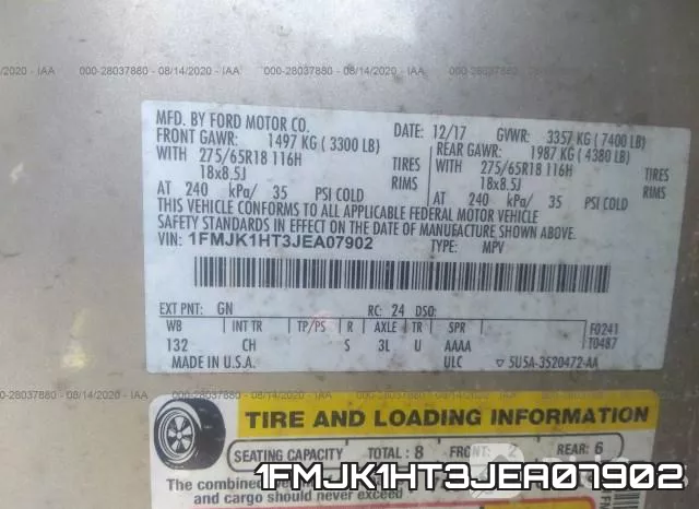 1FMJK1HT3JEA07902 фото 10