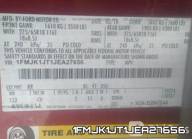 1FMJK1JT1JEA27656 фото 10