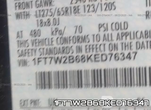 1FT7W2B68KED76347 фото 10