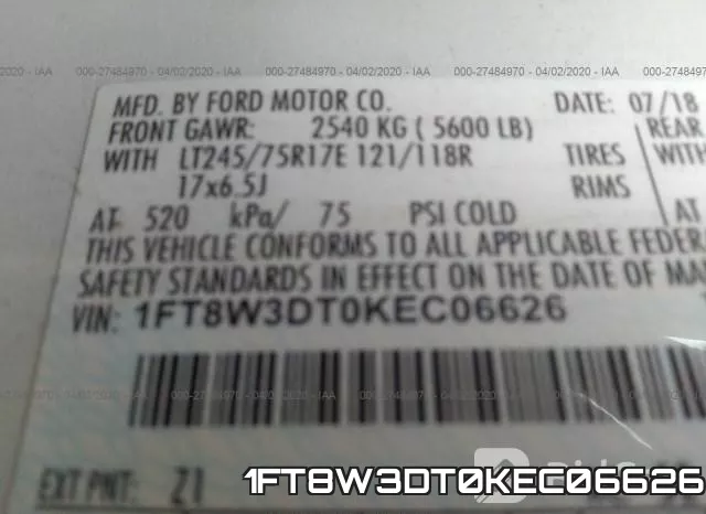 1FT8W3DT0KEC06626 фото 10