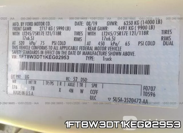 1FT8W3DT1KEG02953 фото 10