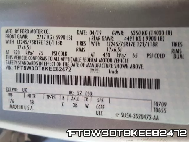 1FT8W3DT8KEE82472 фото 2
