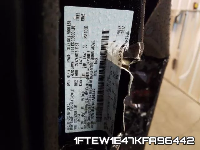1FTEW1E47KFA96442 фото 2