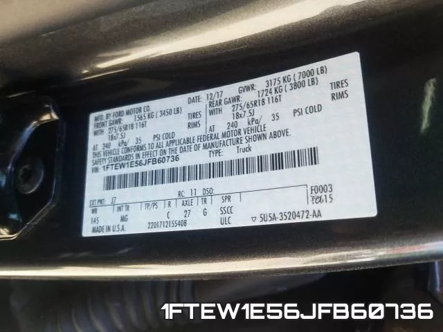 1FTEW1E56JFB60736 фото 2